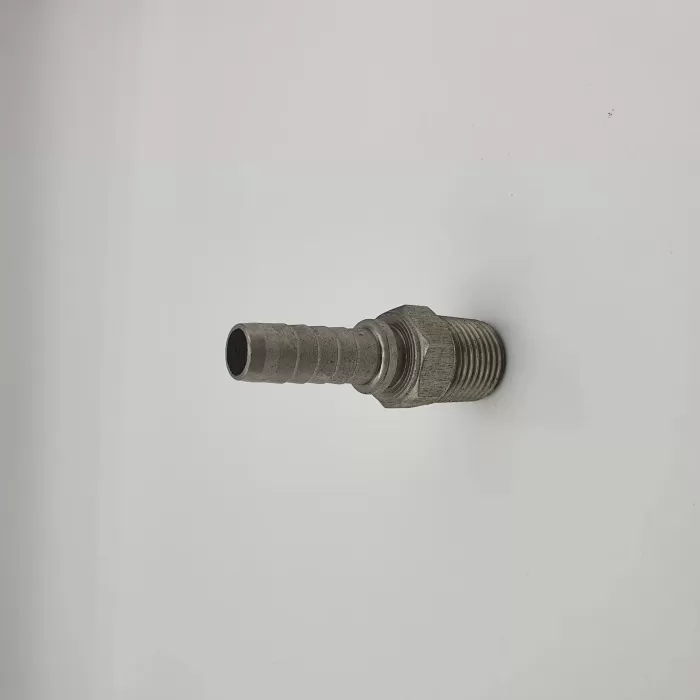 1/2 HORTUM 1/2 BSP - NPT DÜZ ERKEK PASLANMAZ HORTUM BAŞLIĞI (Lisinya)