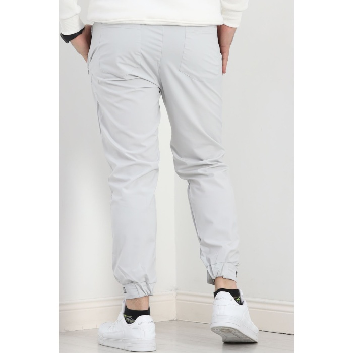 Paraşüt Kumaş Jogger Pantolon Gri