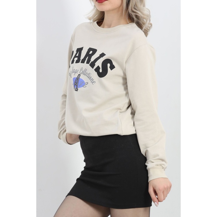 2 İplik Sweat Bej