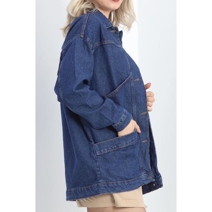 Oversize Kot Ceket Mavi2