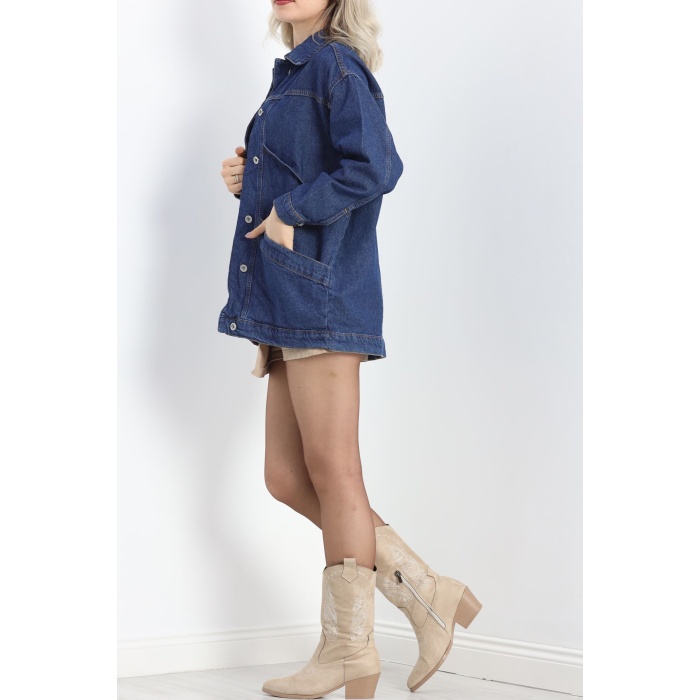 Oversize Kot Ceket Mavi2