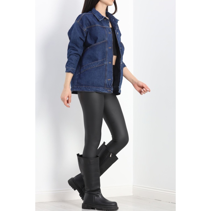 Oversize Kot Ceket Mavi1