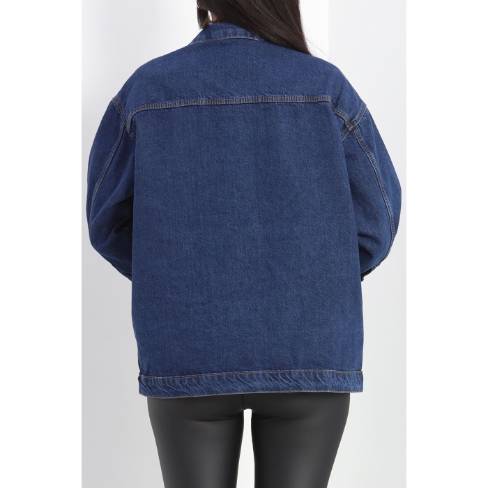 Oversize Kot Ceket Mavi1