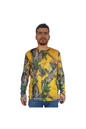 Antler 3D Sarı Orman Desenli Micro Sweatshirt