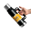 Avcı Termosu -  1.3 LT - Çift Kat Çelik - Penguen - Siyah (PNG-1130Y)
