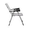 Katlanabilir Piknik ve Kamp Sandalyesi - Bardaklıklı - Rock - Gümüş (A-23-R15)- 140KG Taşıma
