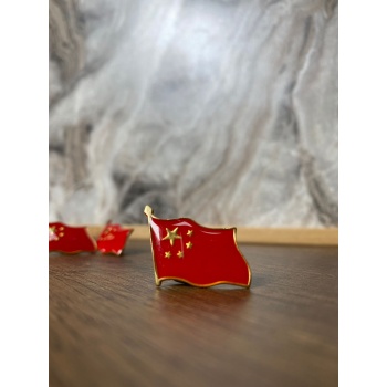 Çin Bayrağı  Temalı Broş