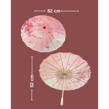 Çin Tarzı Çiçekli  Şemsiye