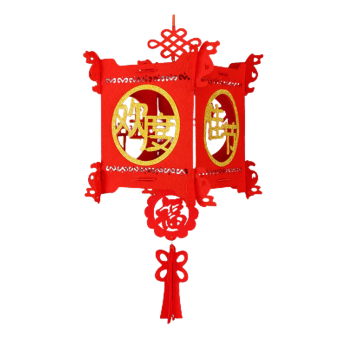 Bayram Temalı Keçe Fener Süsü