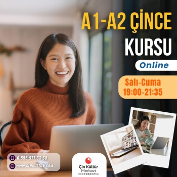 A1 ve A2 ONLINE TEMEL SEVİYE ÇİNCE HAFTAİÇİ