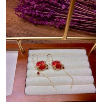 Zirkon Taşlı Sarkıt Küpe