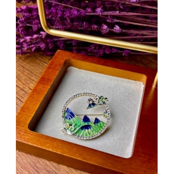 Dağlar ve Nehirler Broş