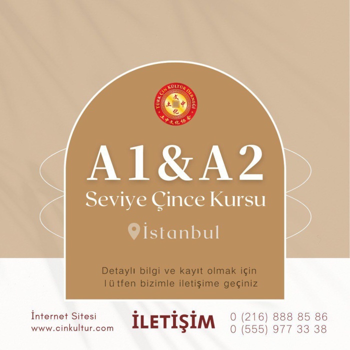 A1 VE A2 ÖRGÜN (Yüz Yüze) TEMEL SEVİYE ÇİNCE EĞİTİMLERİ KADIKÖY, 120 DERS