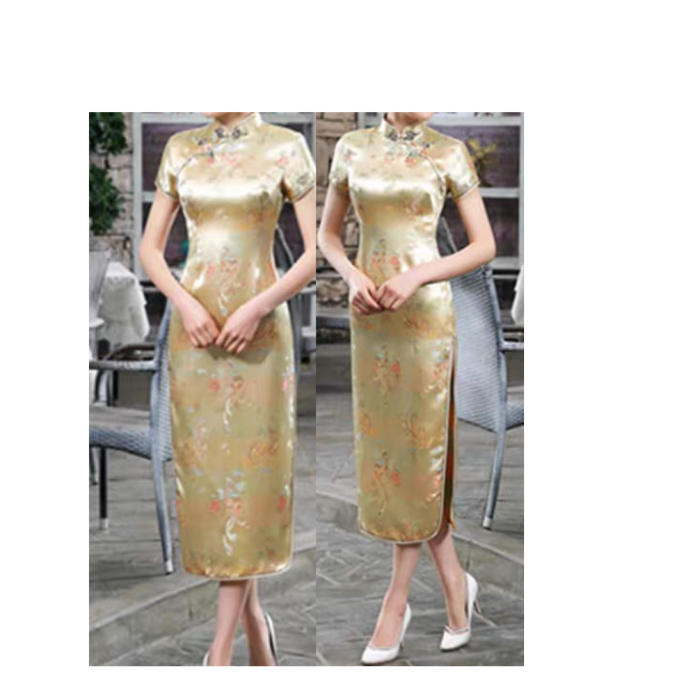 Geleneksel Çin Tarzı Kadın Elbisesi Qipao