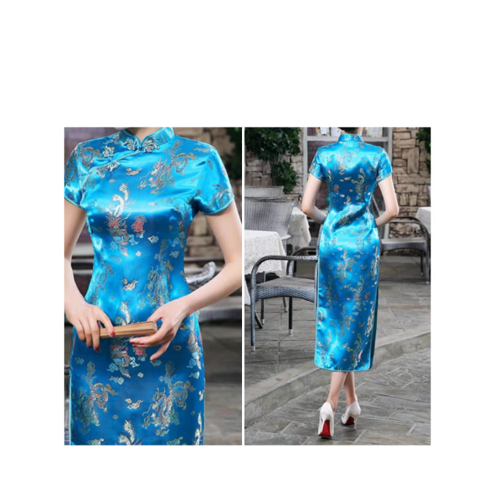 Geleneksel Çin Tarzı Kadın Elbisesi Qipao