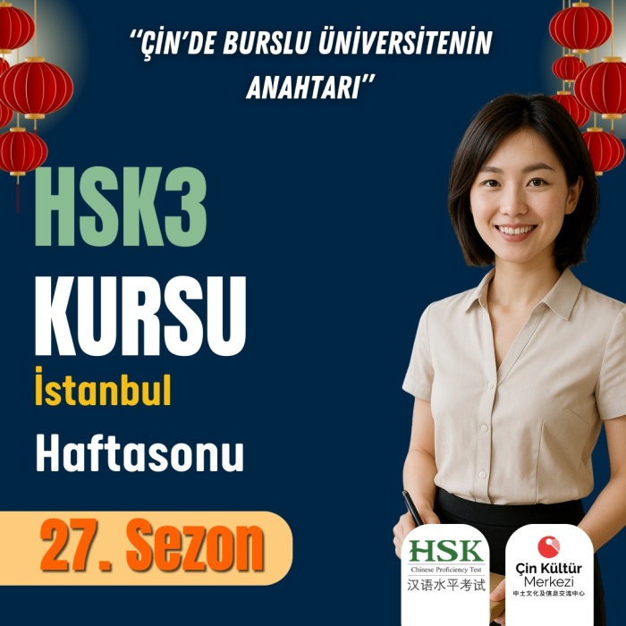 HSK3  SINAVI YÜZ YÜZE HAZIRLIK KURSU KADIKÖY, 120 DERS , HAFTASONU