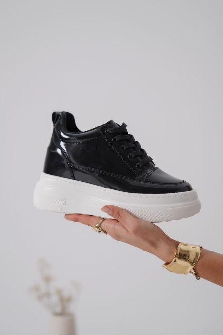 Lauren Kadın Gizli Topuk Siyah Spor Ayakkabı