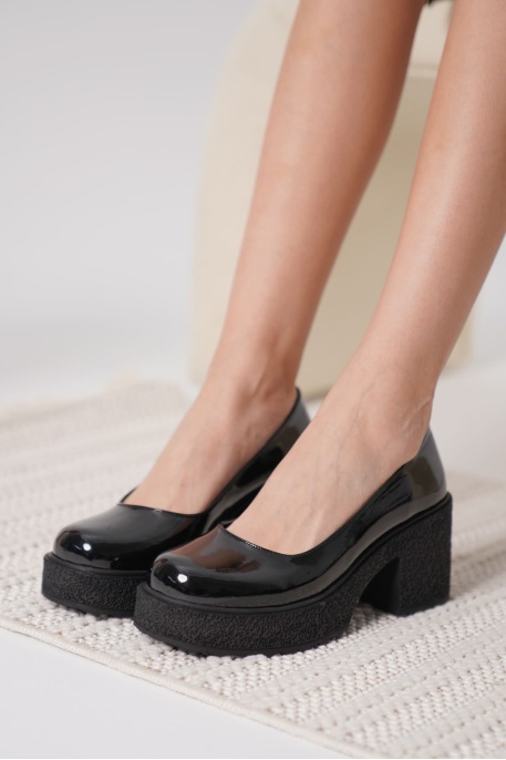 Talya Kadın Siyah Rugan Günlük Ayakkabı