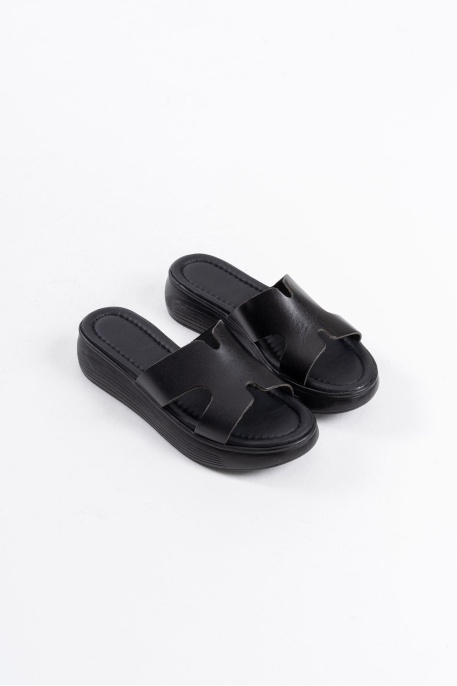 Borlina Siyah Hakiki Deri Terlik