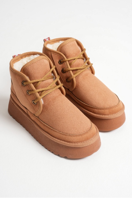 Elena Kadın Taba Kışlık İçi Kürklü Kalın Taban Bot