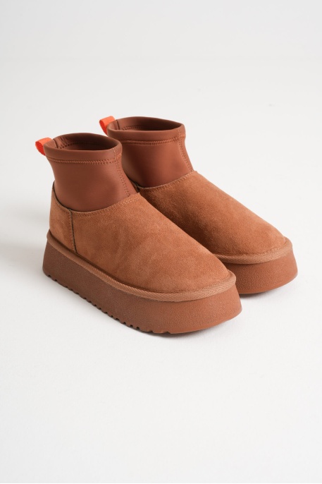 Nadia Kadın Taba Kışlık İçi Kürklü Kalın Taban Bot