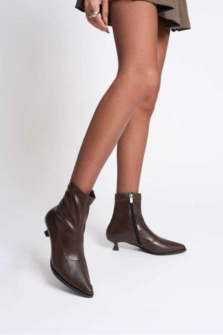 Ariana Kadın Acı Kahve Topuklu Bot