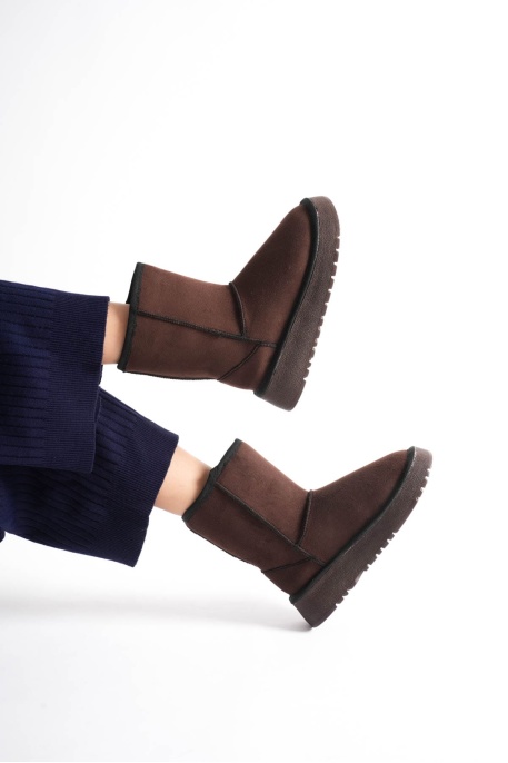 Anisa Kadın Acı Kahve Kışlık Kürklü Bot