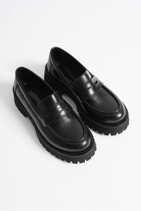 Noir Kadın Günlük Siyah Loafer Ayakkabı