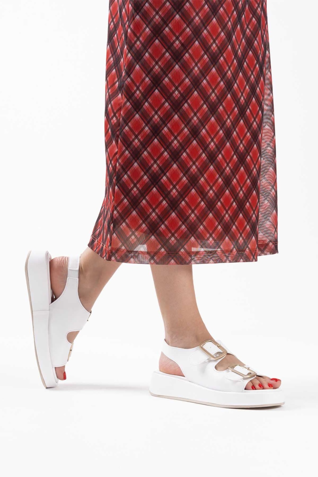 Shery Beyaz Cilt Sandalet