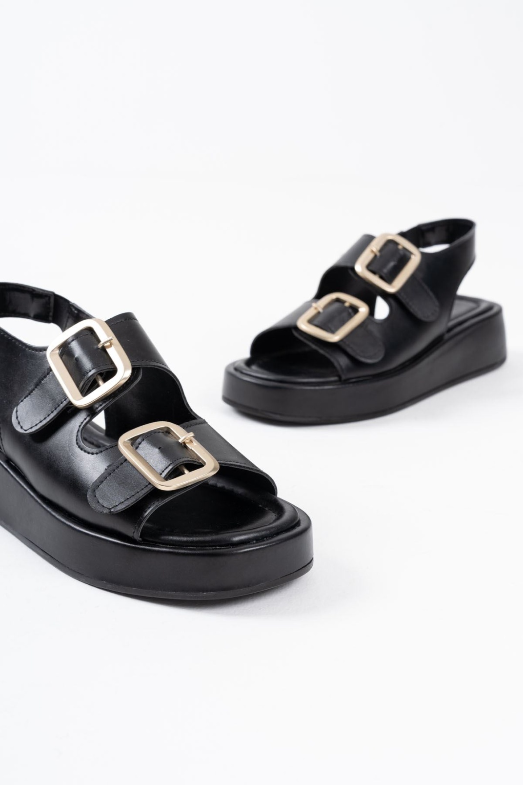 Shery Siyah Cilt Sandalet