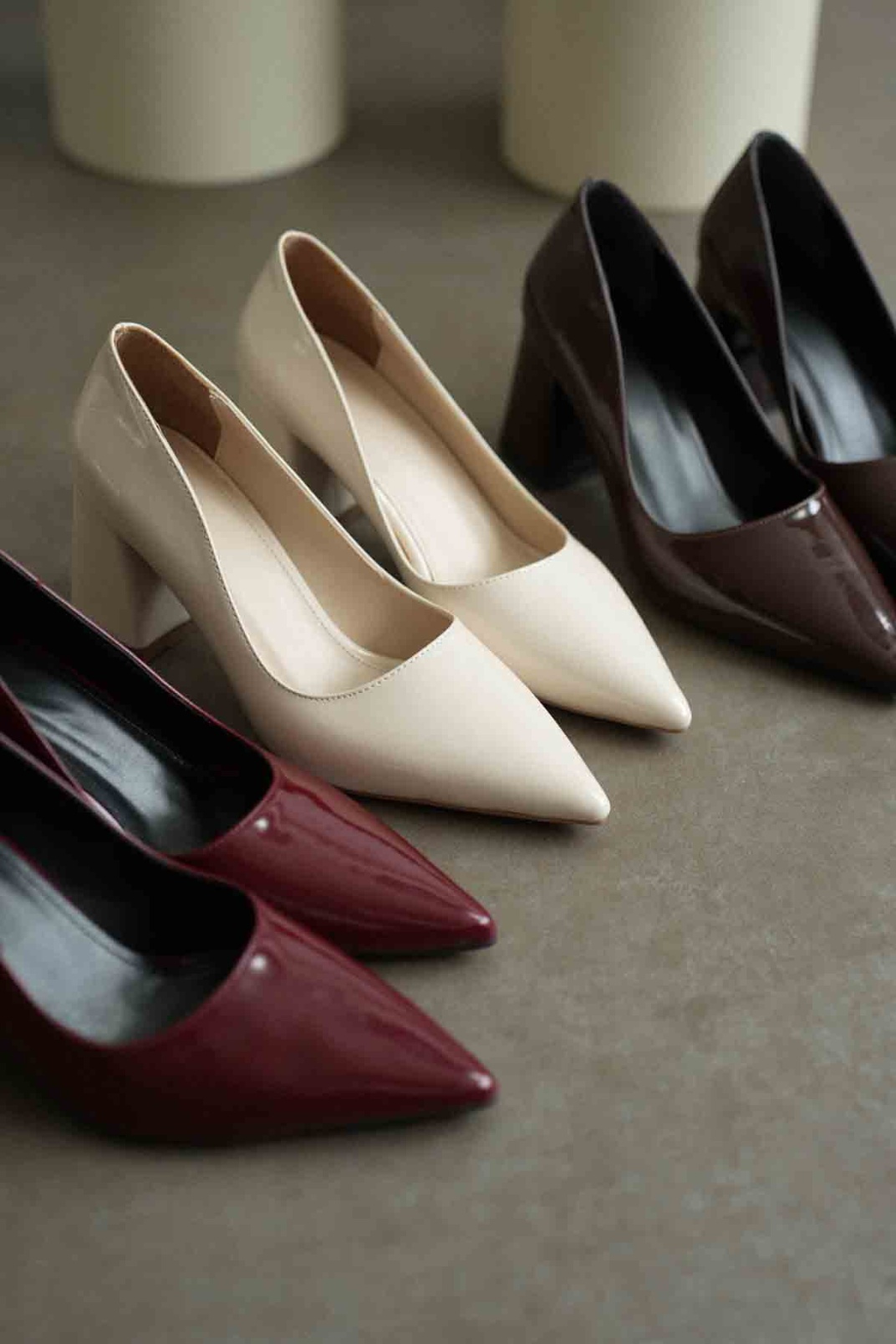 Valeria Acı Kahve Rugan Kadın Topuklu Ayakkabı