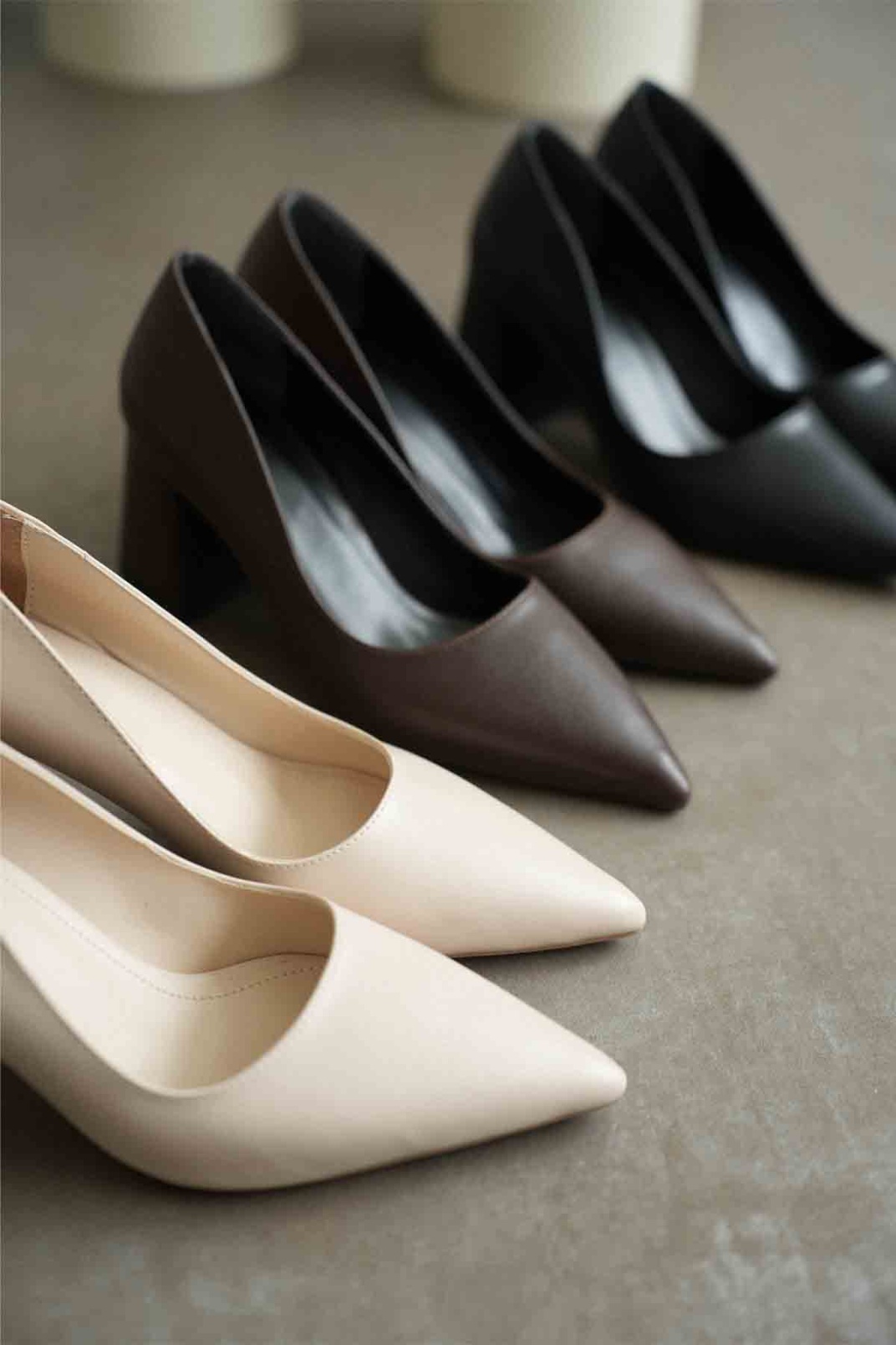 Valeria Bej Cilt Kadın Topuklu Ayakkabı