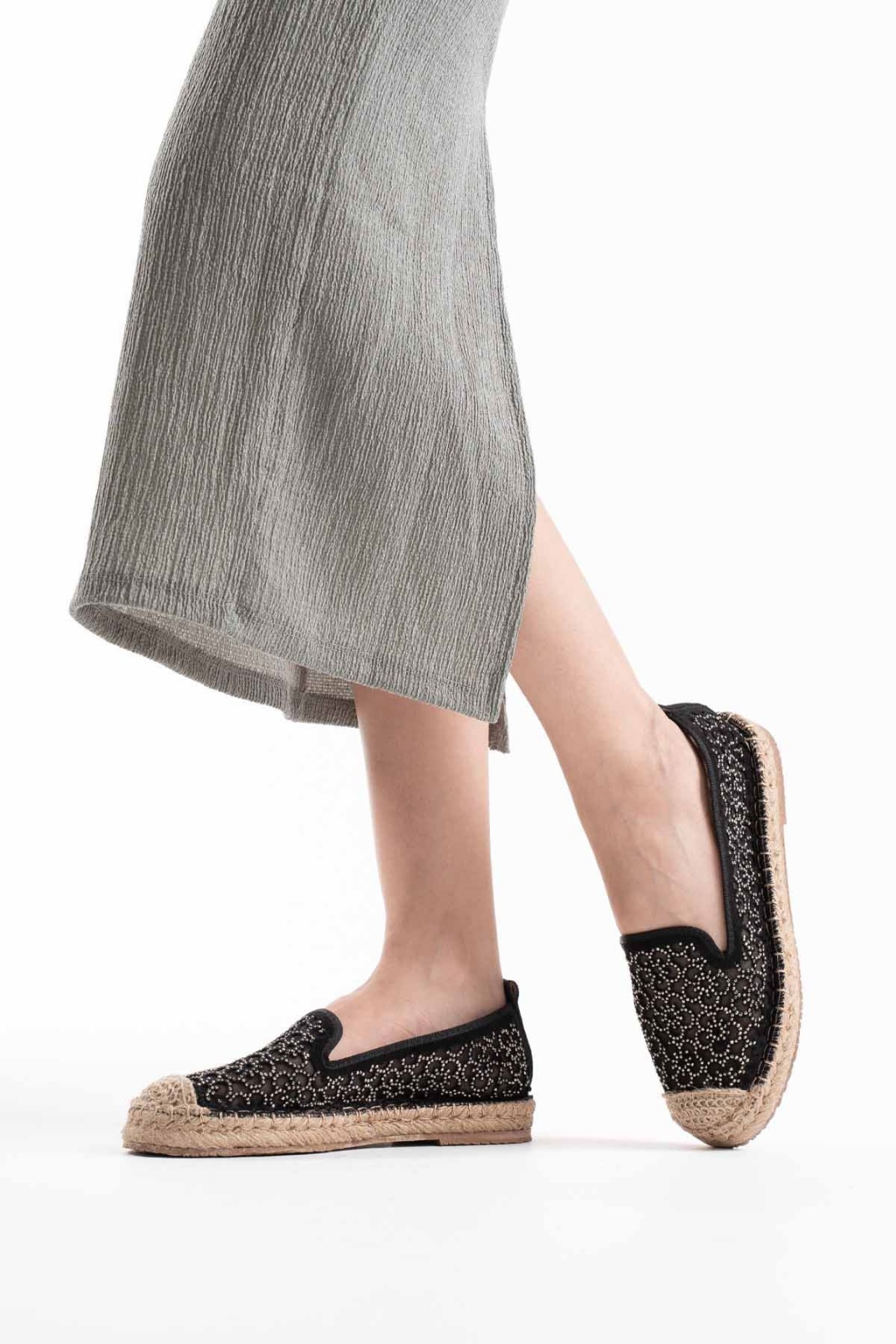 Dune Kadın Siyah Espadril Ayakkabı