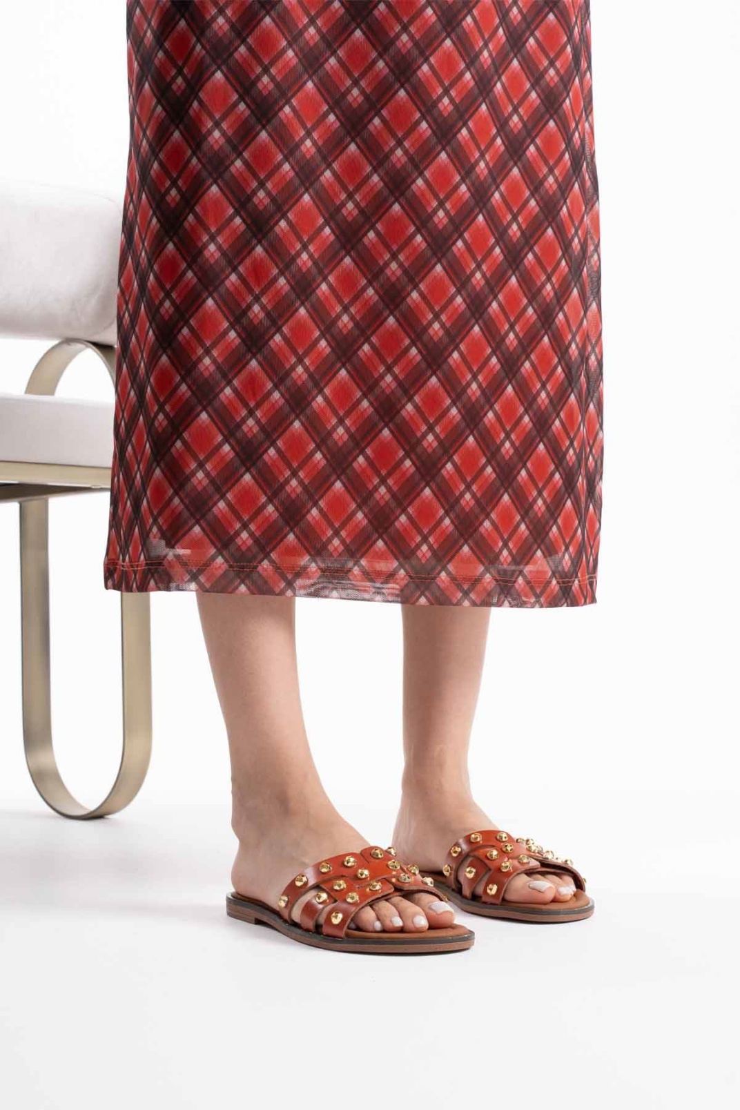 Loose Kiremit Hakiki Deri Terlik