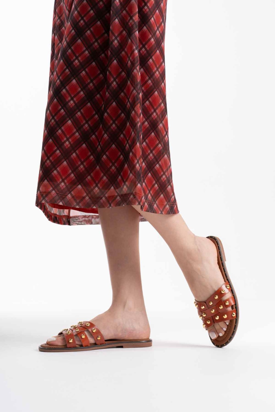 Loose Kiremit Hakiki Deri Terlik