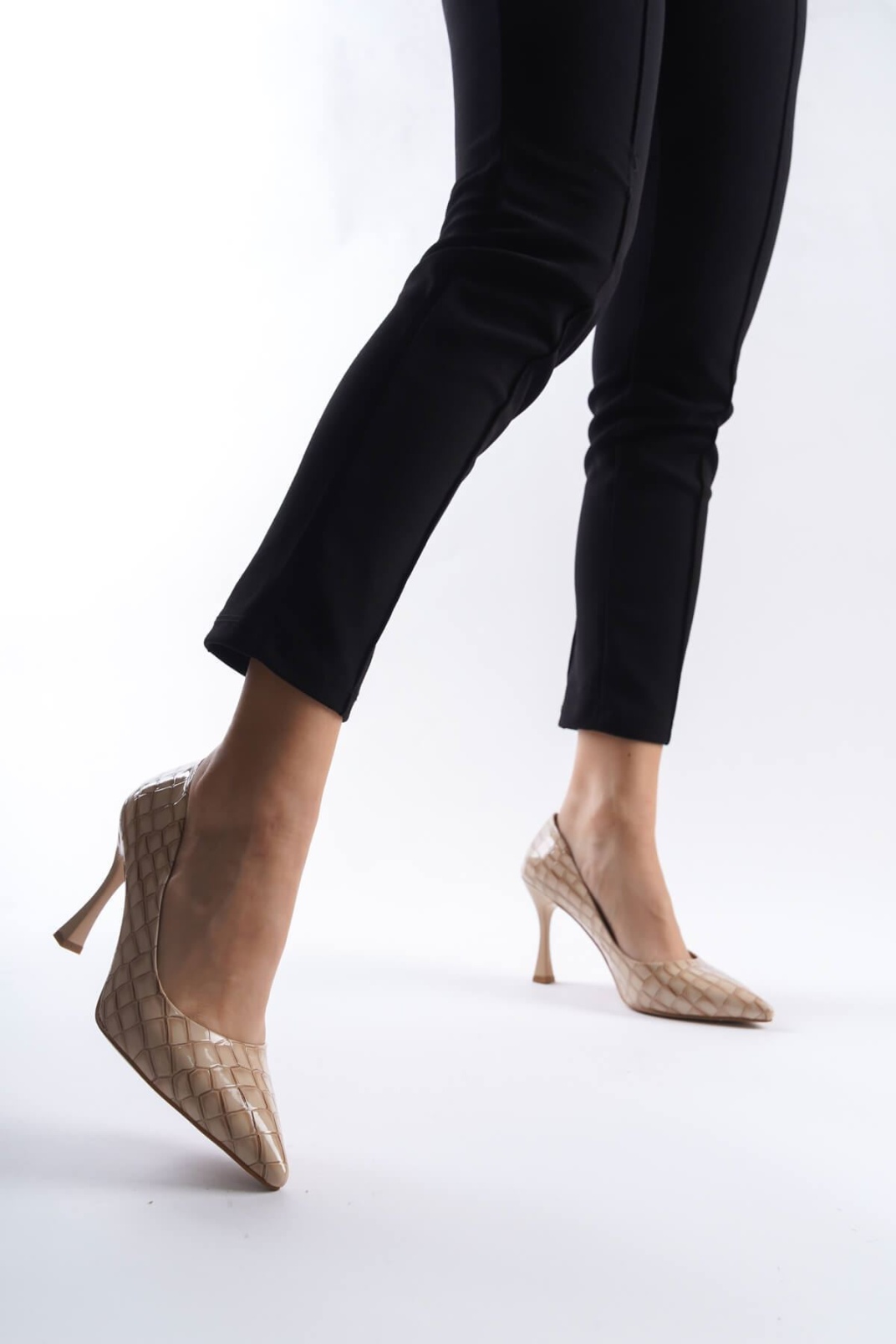 Harper Kadın Nude Kroko Rugan Stiletto