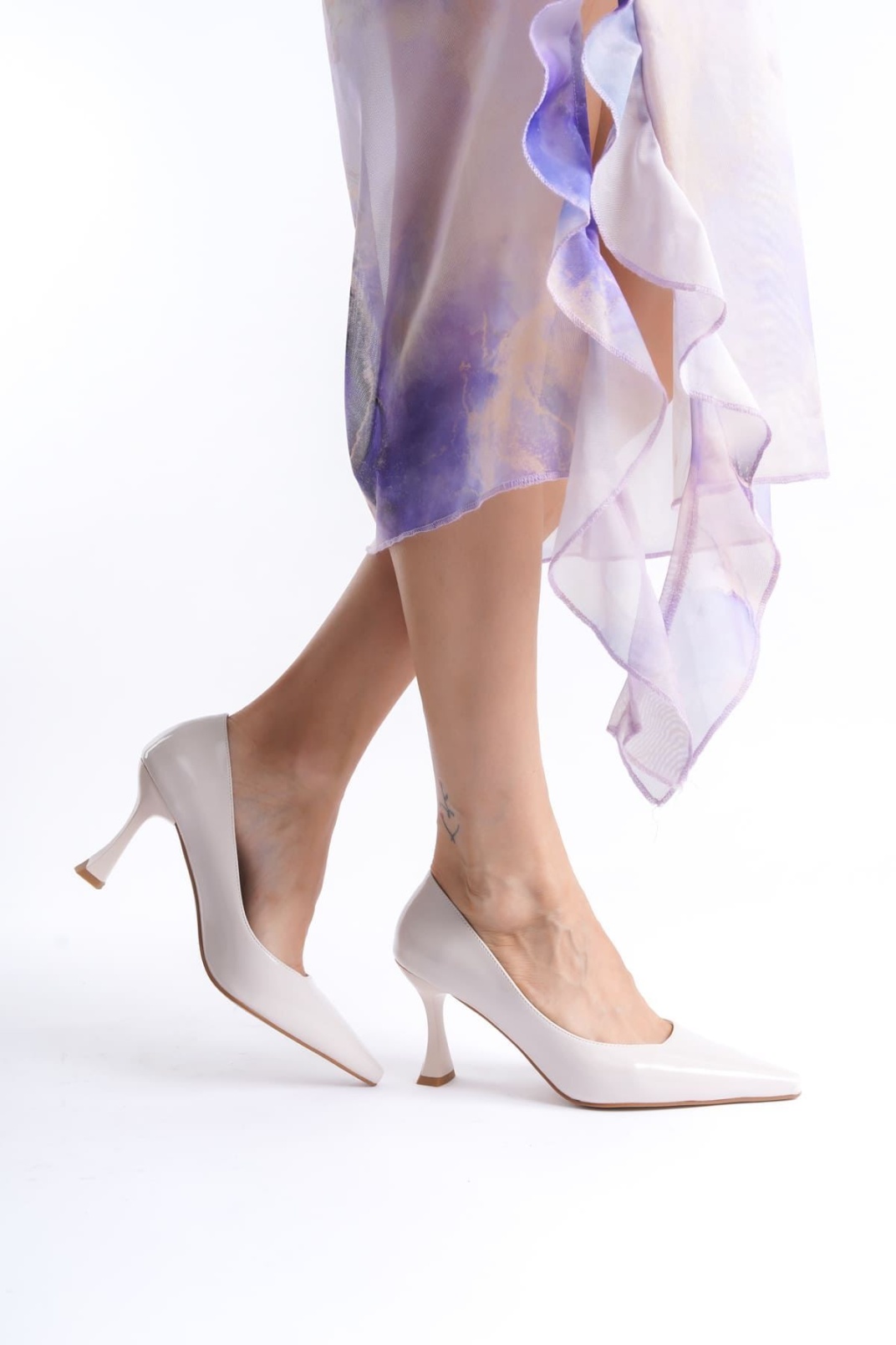 Cordelia Kadın Bej Rugan Stiletto