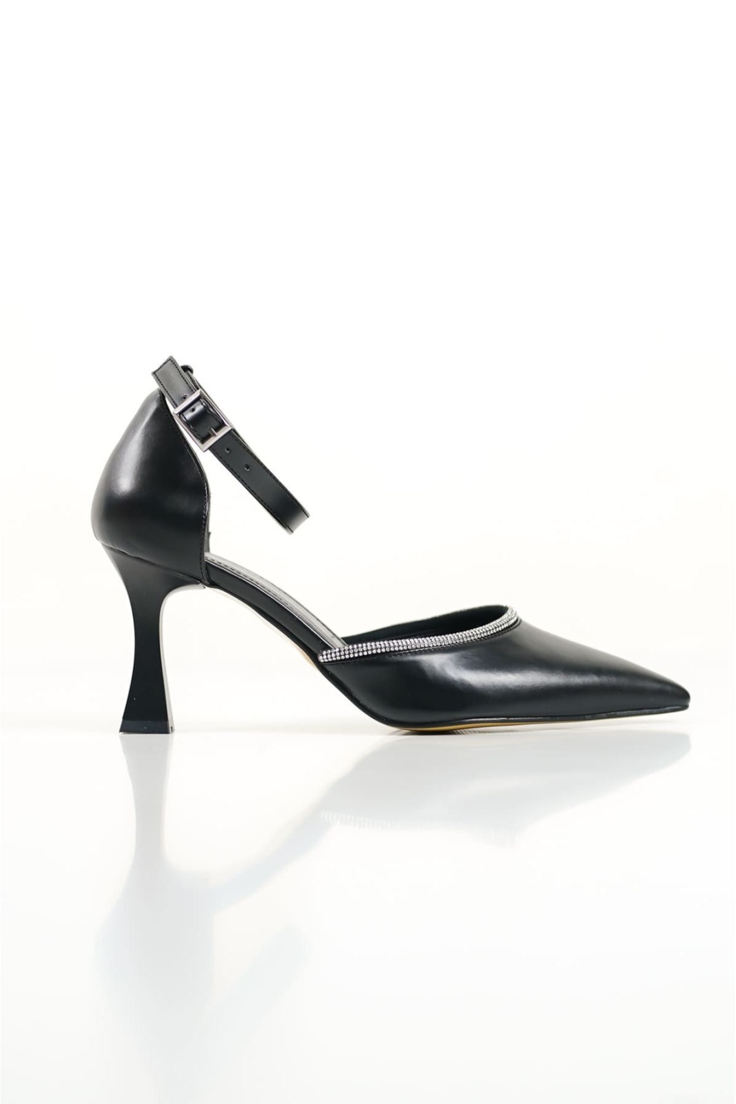 Darla Taşlı Kadın Siyah Topuklu Ayakkabı