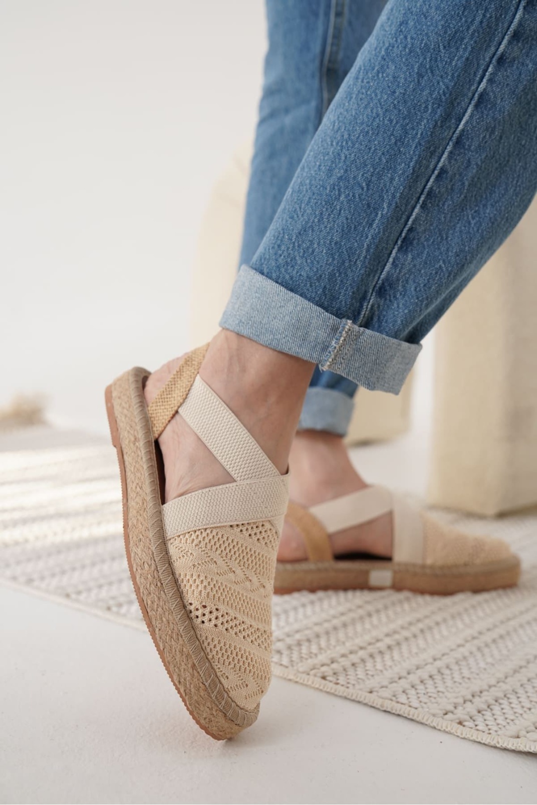 Rosa Kadın Bej Espadril Ayakkabı