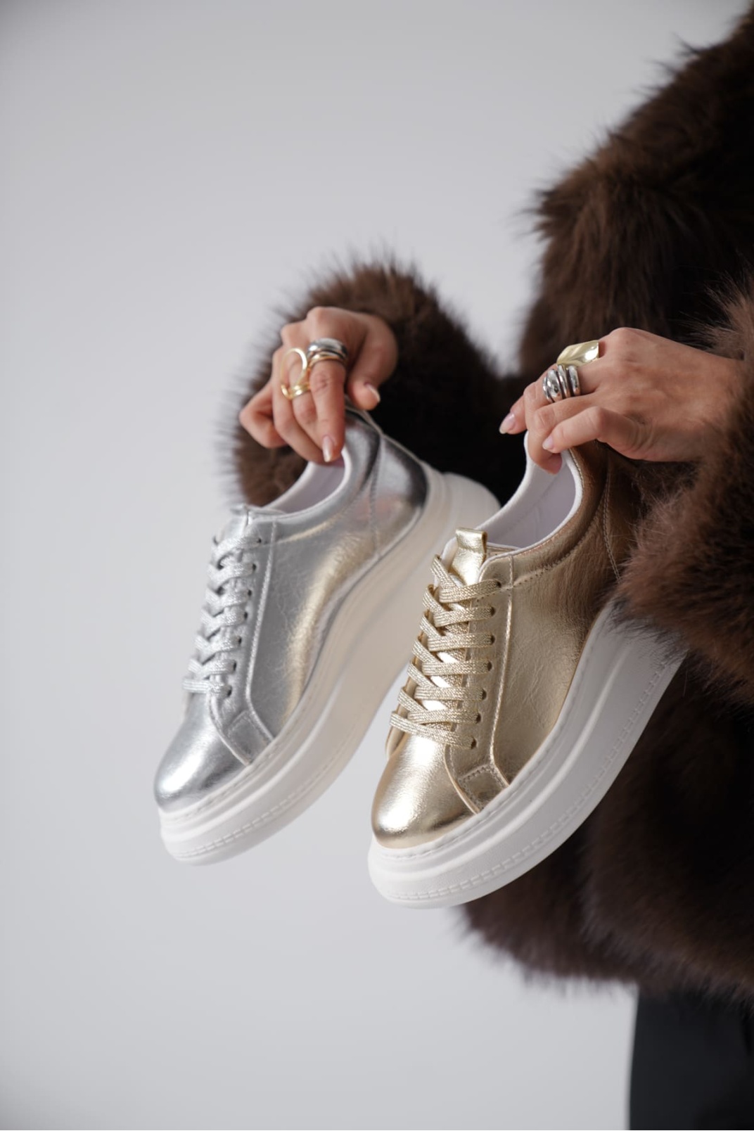 Dina Gümüş Kadın Sneaker