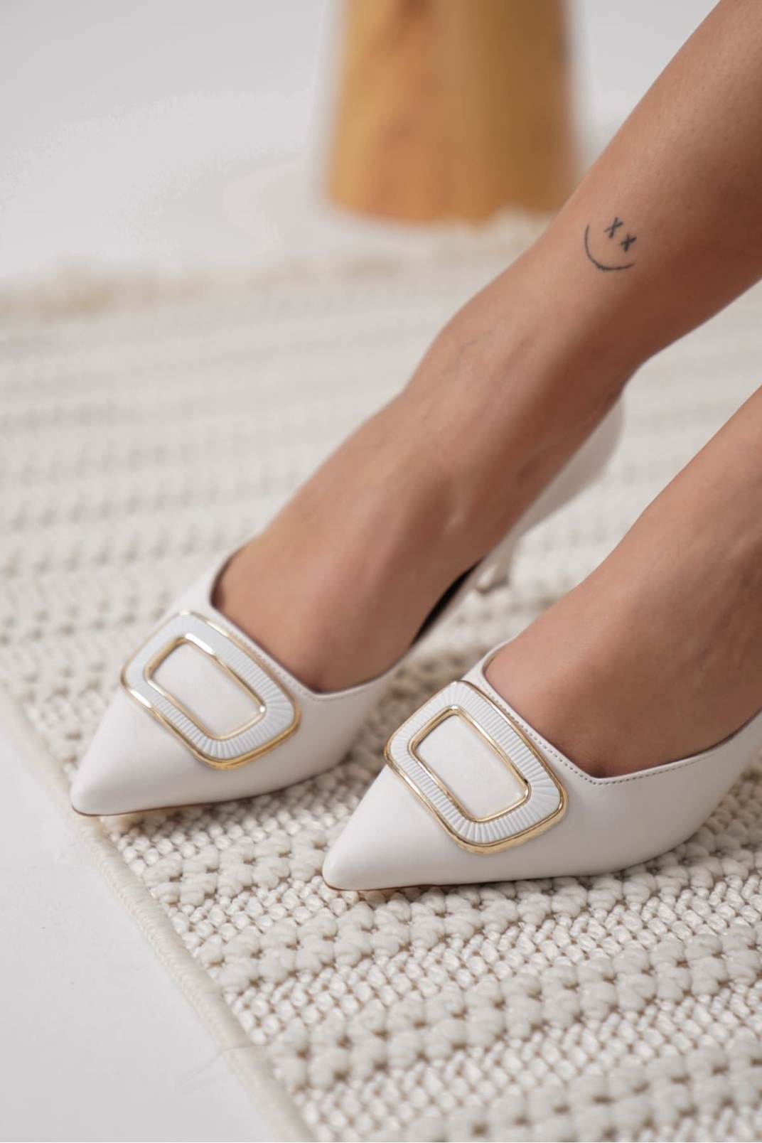 Emery Kadın Beyaz Topuklu Ayakkabı