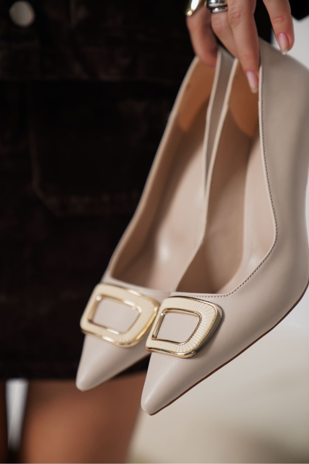 Emery Kadın Bej Topuklu Ayakkabı