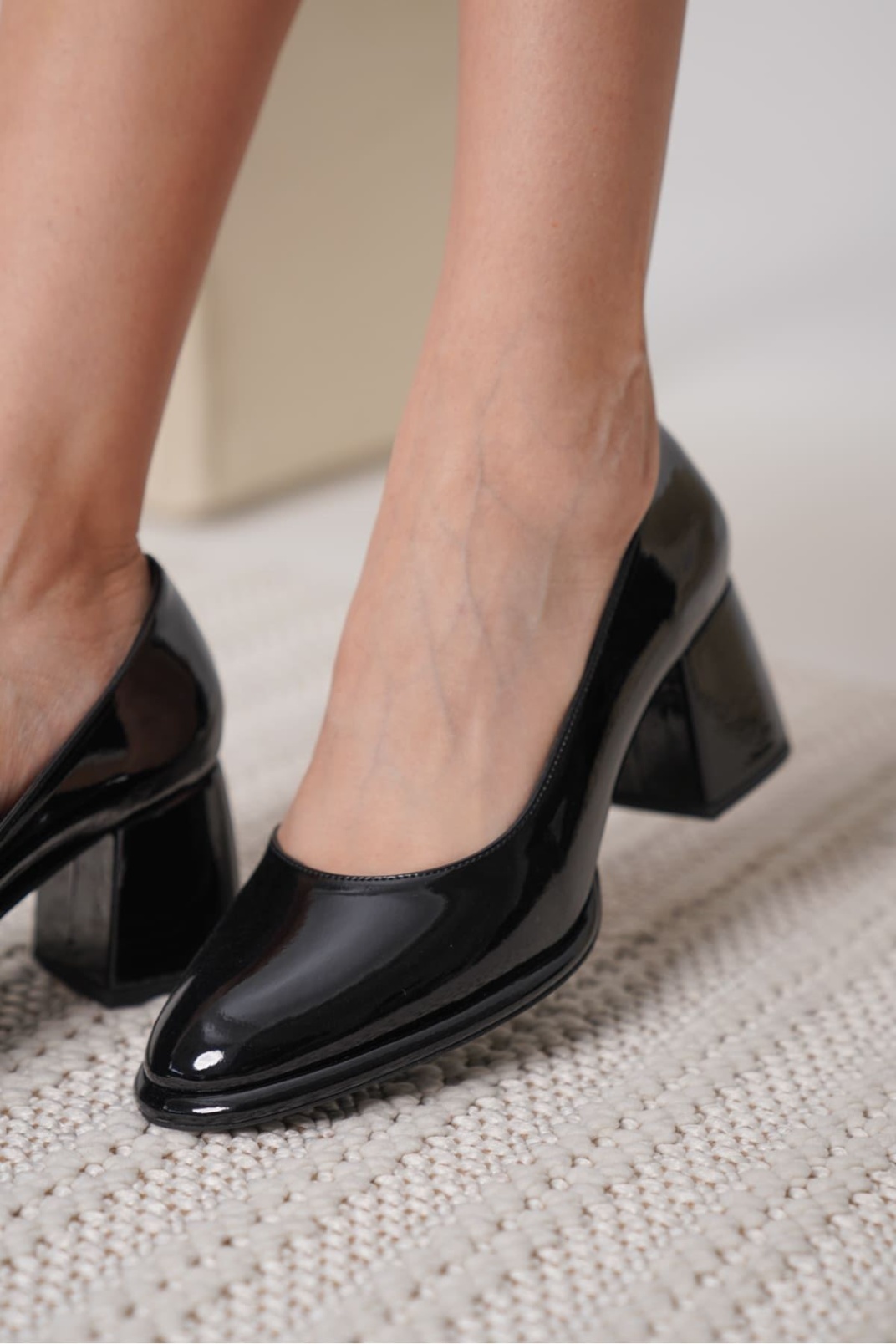 Candie Siyah Rugan Kadın Stiletto