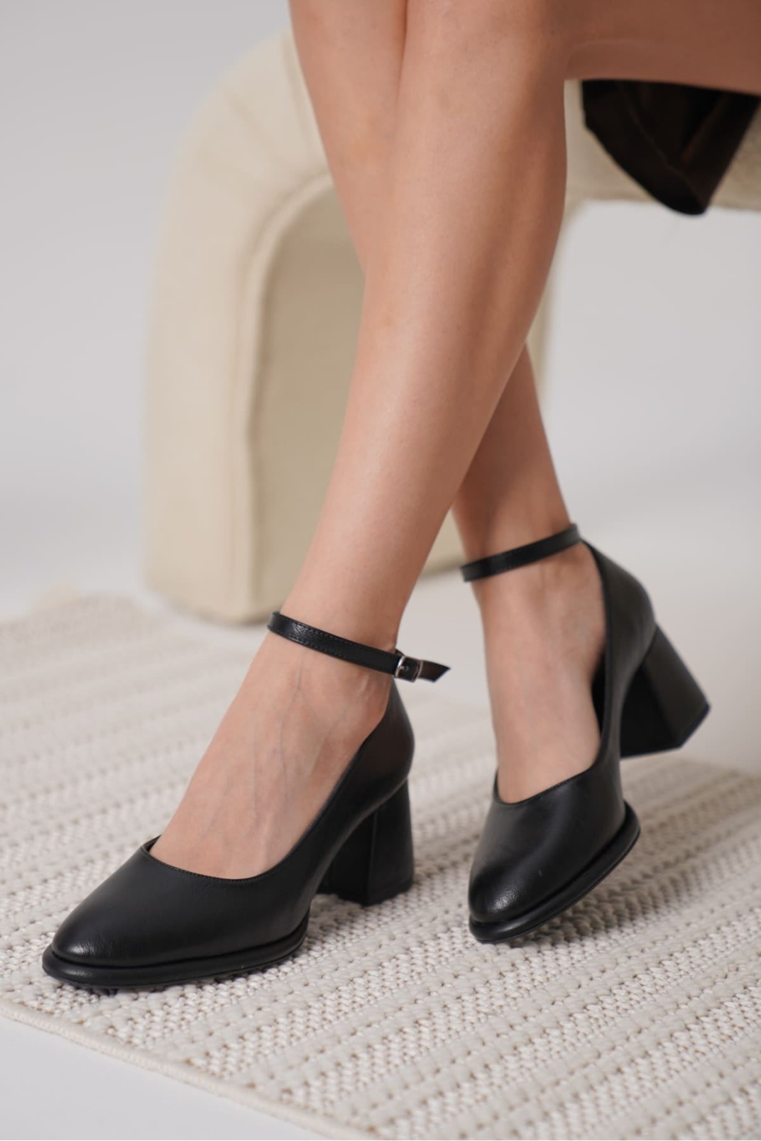 Josephine Kadın Mat Siyah Topuklu Ayakkabı