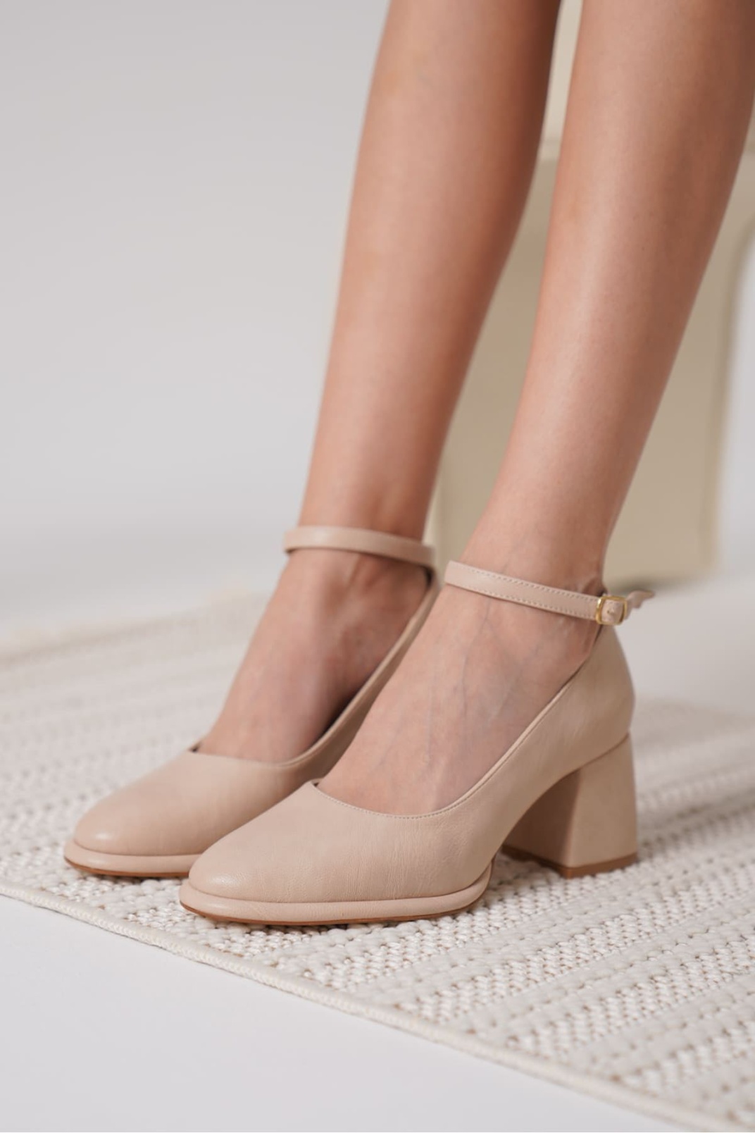 Josephine Kadın Mat Nude Topuklu Ayakkabı