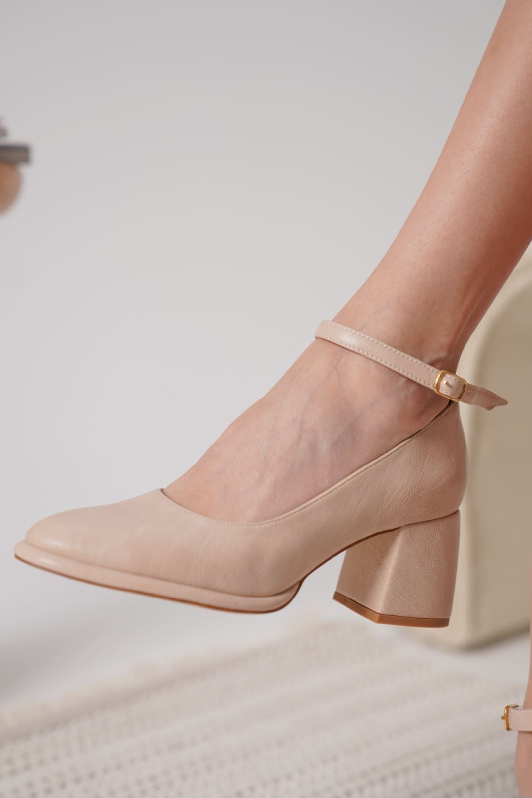 Josephine Kadın Mat Nude Topuklu Ayakkabı