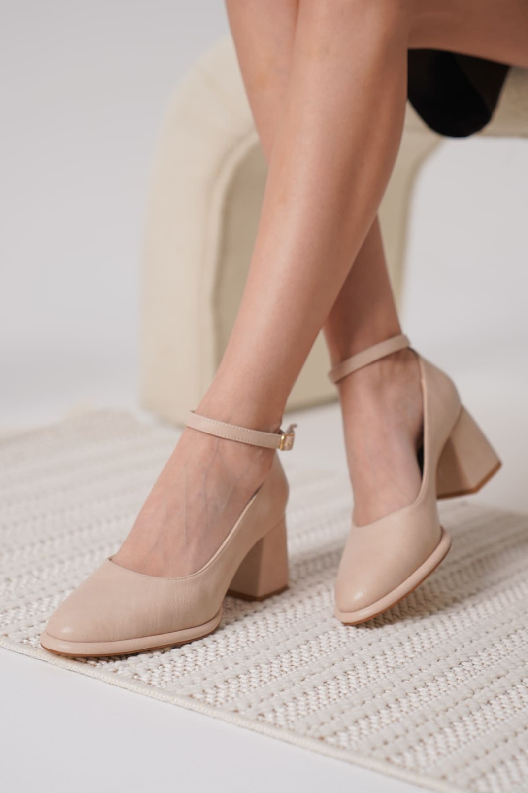 Josephine Kadın Mat Nude Topuklu Ayakkabı
