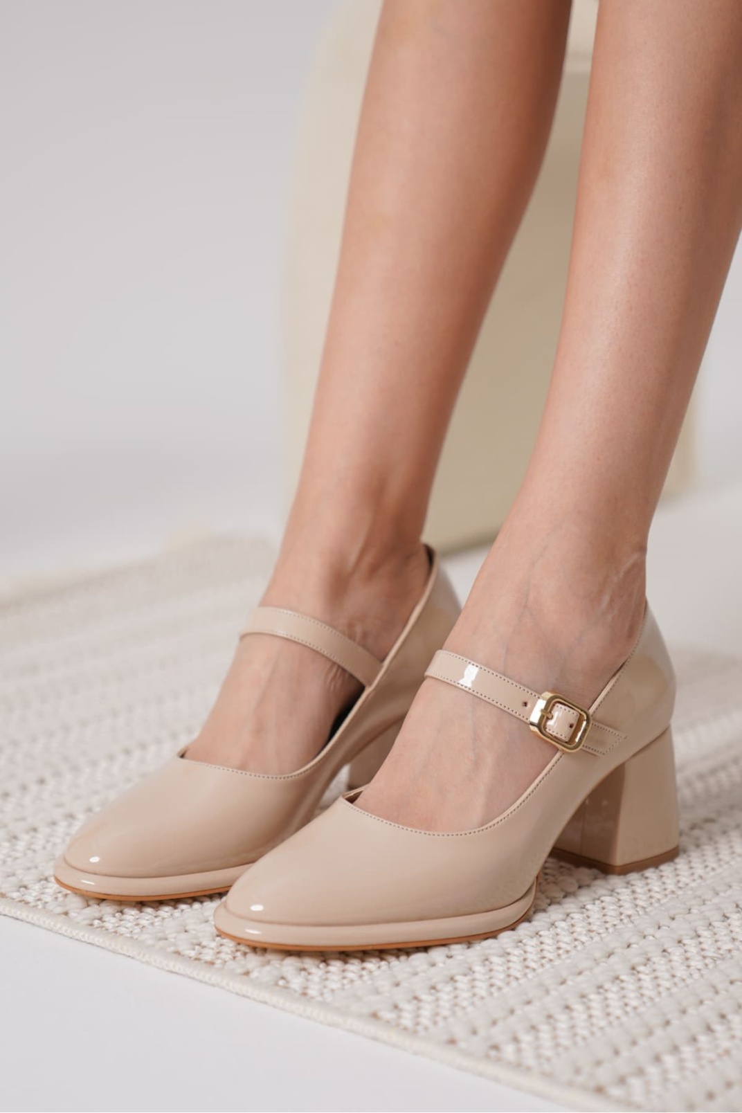 Kelly Nude Rugan Kadın Topuklu Ayakkabı