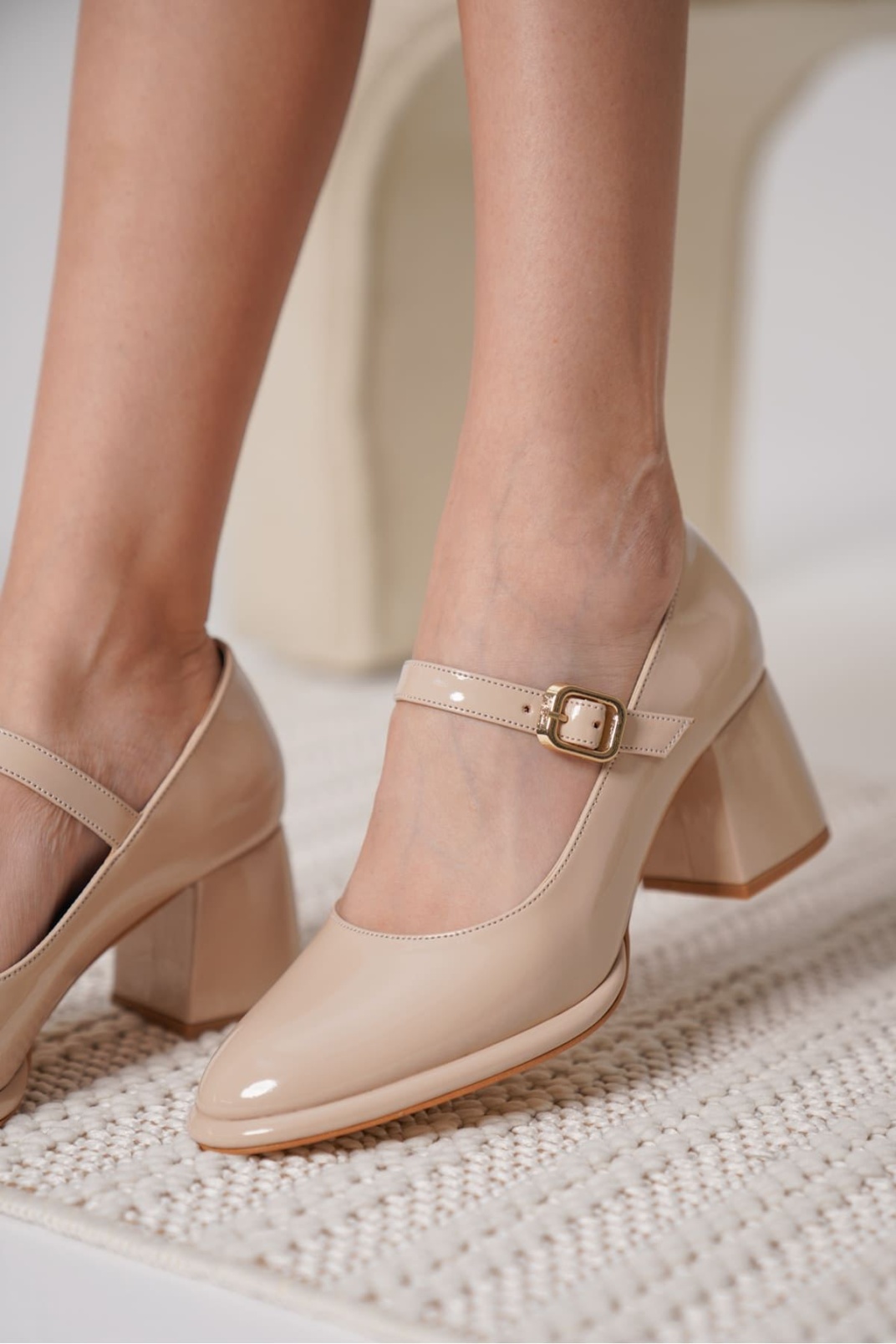 Kelly Nude Rugan Kadın Topuklu Ayakkabı