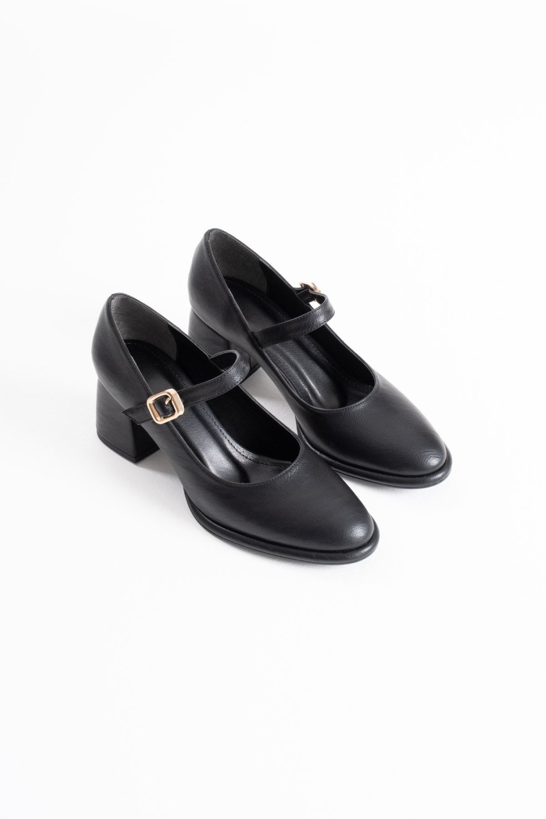 Kelly Siyah Cilt Kadın Topuklu Ayakkabı